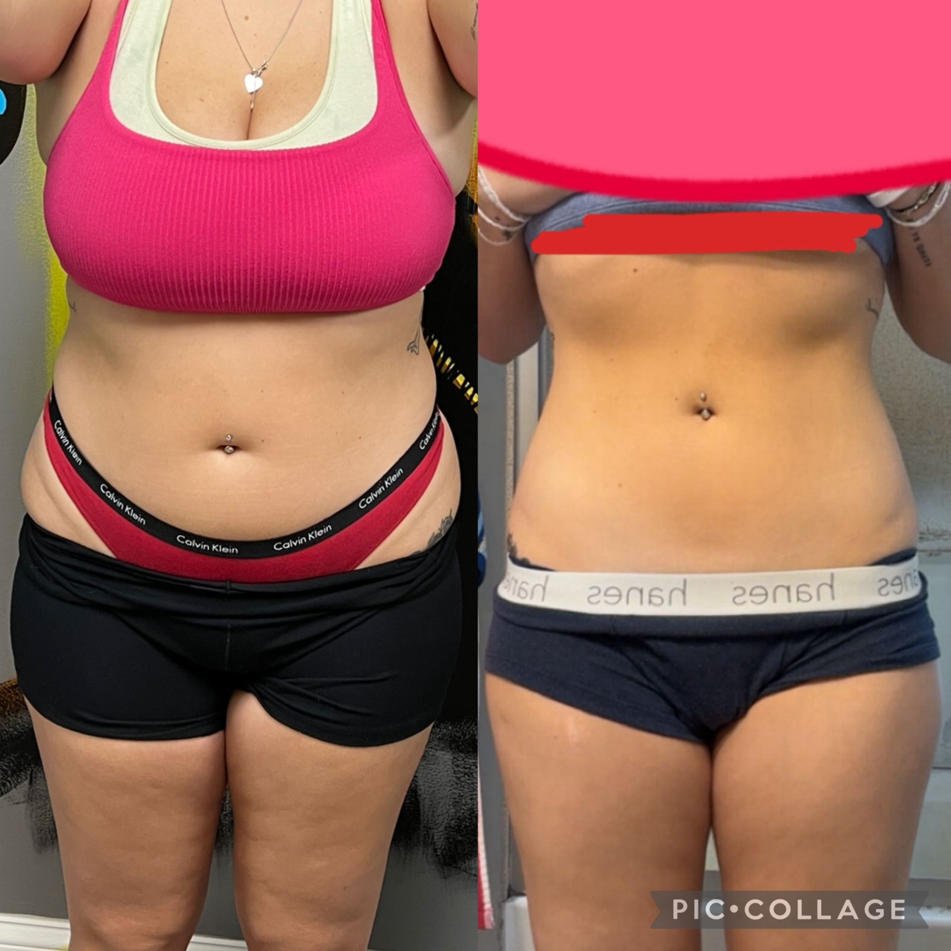 Madison's before and after transformation at OTR Health Club - 20 lbs lost in 2.5 months