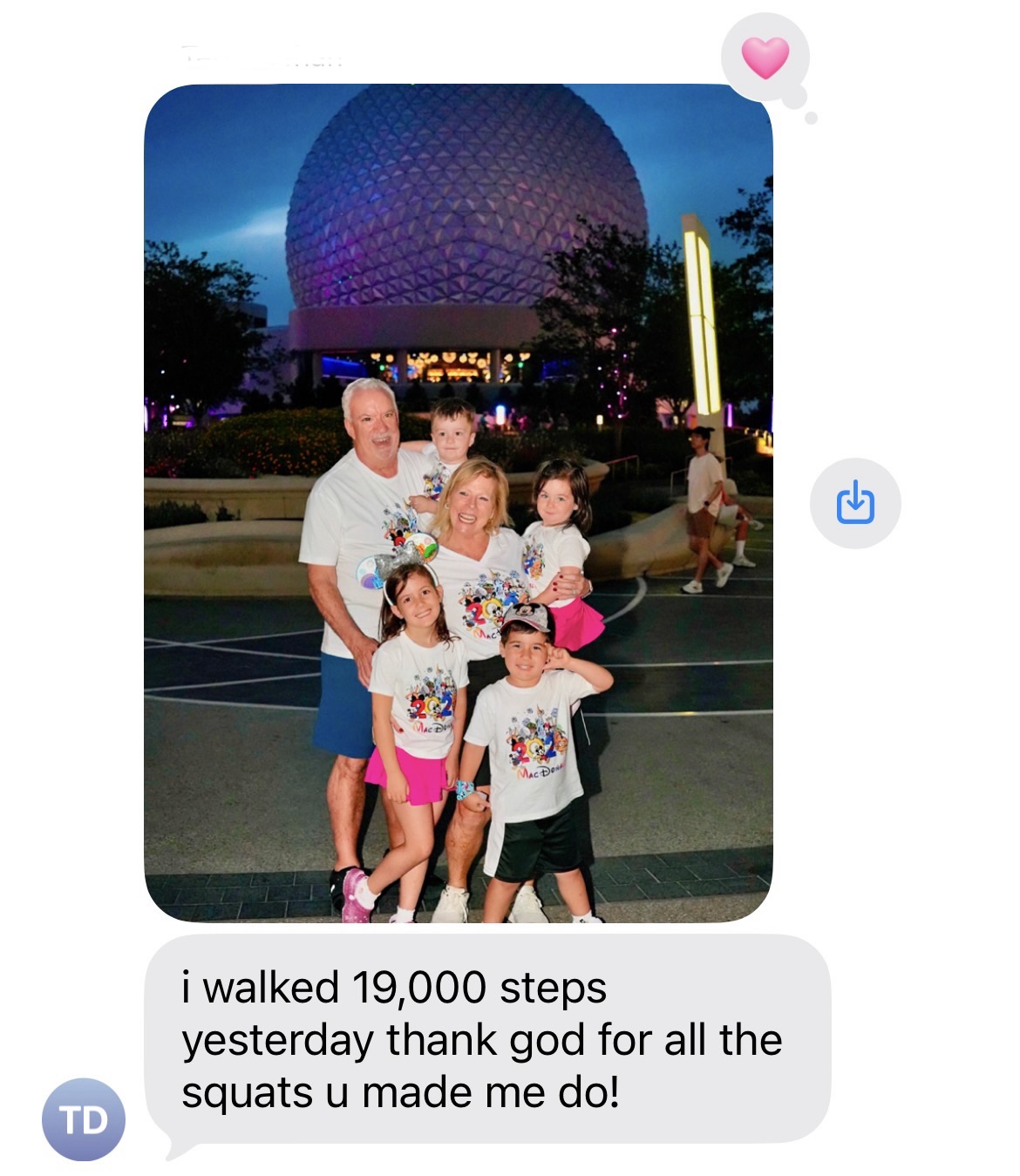 Teri and her family — OTR Health Club member